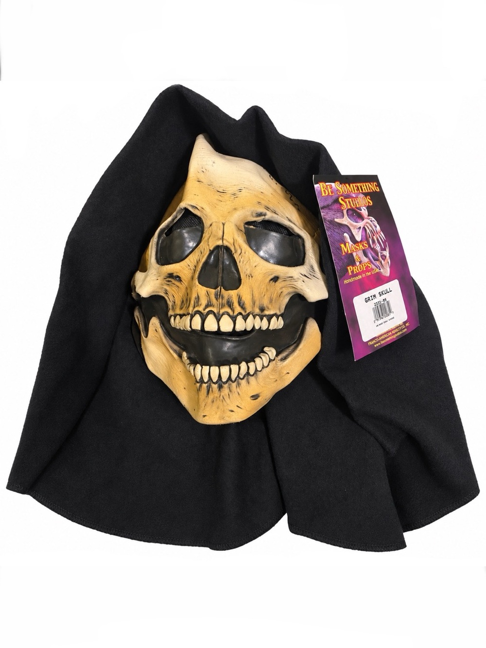 NWT Be Something Studios Grim Skull Vintage Halloween Mask + Bonus Gown
